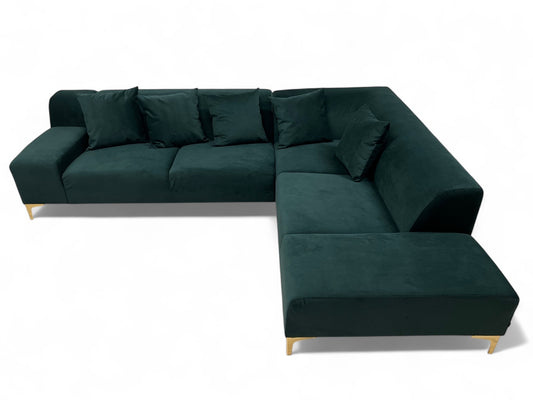Nydelig og nyomtrukket Bolia Seville hjørnesofa i fløyel