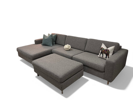 Nyomtrukket lekkert Bolia Scandinavia hjørnesofa m pall