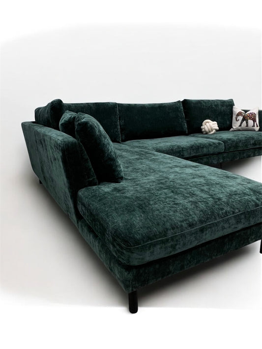 Helt ny Lisbon design hjørnesofa m åpen ende i chenille